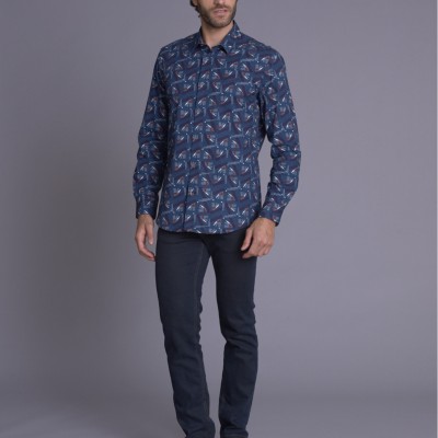 Arnaud vetements - Chemise Bleue Nuit 