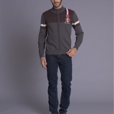 Arnaud vetements - Pull Zippé liège