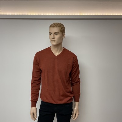 Arnaud vetements - Pull col V Brique