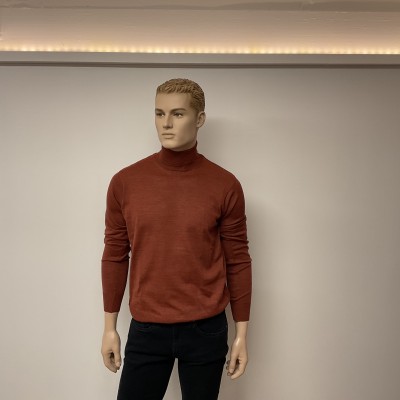 Arnaud vetements - Pull col roulé brique