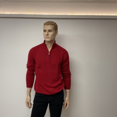 Arnaud vetements - Pull col zippé Rouge