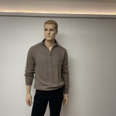 Arnaud vetements - Pull col zippé Beige