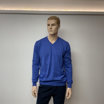 Arnaud vetements - Pull Col en V Bleu