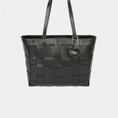 Arnaud vetements - Sac cabas tressé noir 