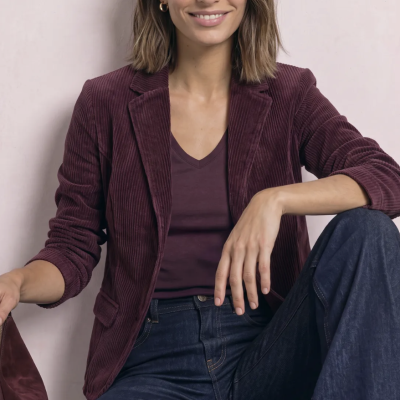 Arnaud vetements - Blazer en velours côtelé avec col à revers et boutons