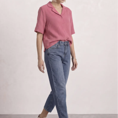 Arnaud vetements - Jean taille haute à rayures