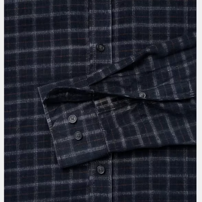 CASAMODA - Chemise en velours côtelé à carreaux