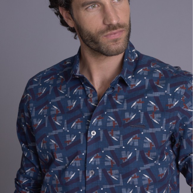 DELAHAYE - Chemise Bleue Nuit 