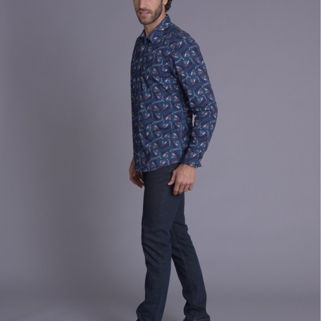 DELAHAYE - Chemise Bleue Nuit 