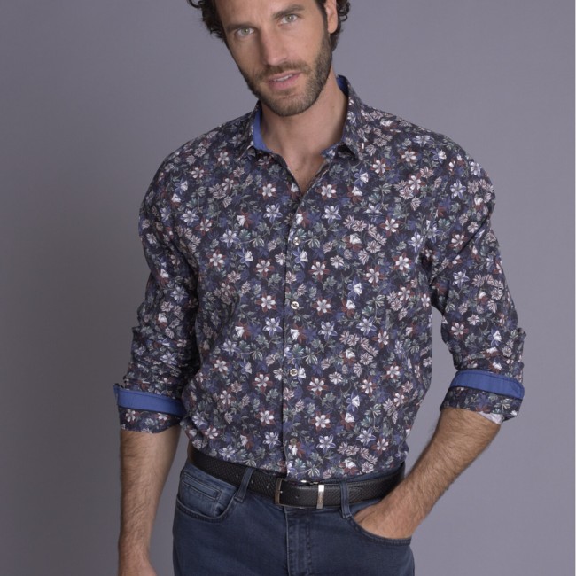 DELAHAYE - Chemise Bleue Nuit 