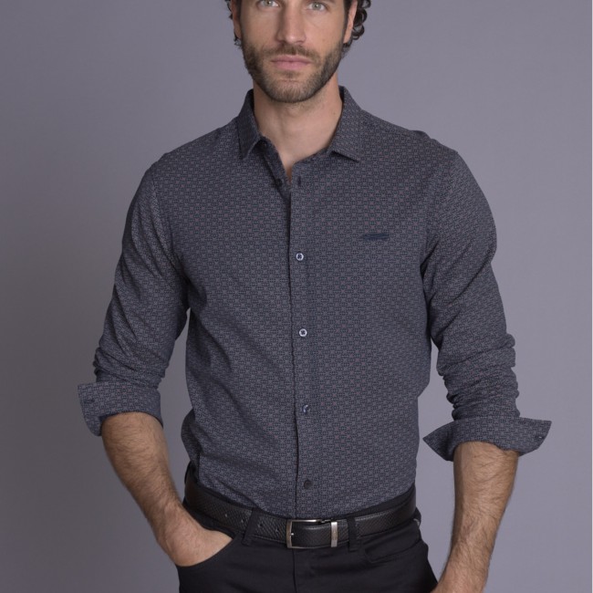 DELAHAYE - Chemise Bleue Nuit 