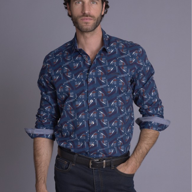 DELAHAYE - Chemise Bleue Nuit 