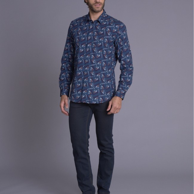 DELAHAYE - Chemise Bleue Nuit 