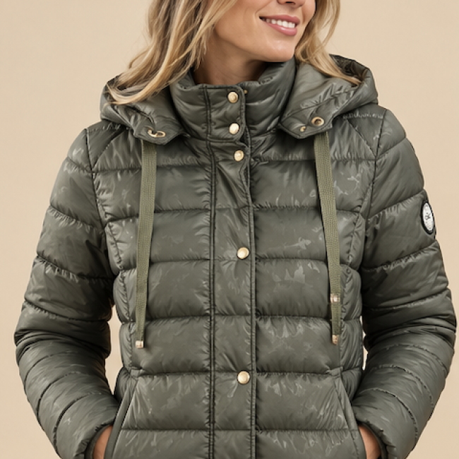 GUERLANDE - Doudoune Kaki  à Capuche