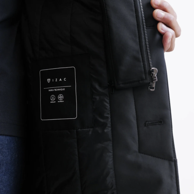 IZAC - MANTEAU IMPERMÉABLE NOIR