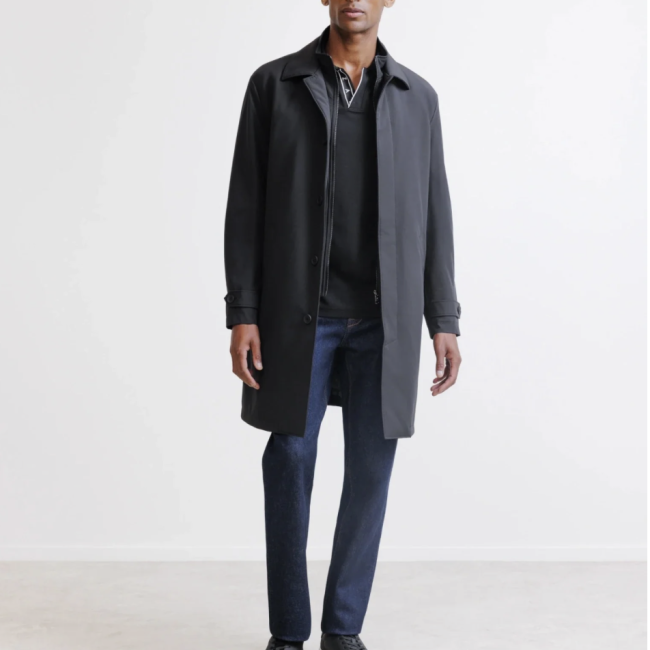 IZAC - MANTEAU IMPERMÉABLE NOIR