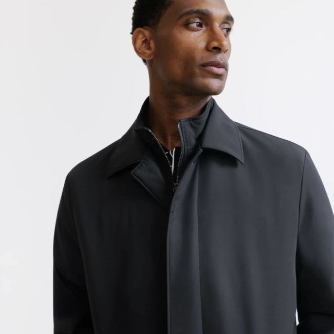 IZAC - MANTEAU IMPERMÉABLE NOIR