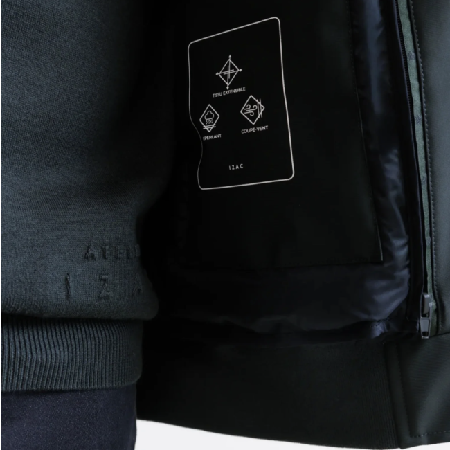 IZAC - BLOUSON COL MONTANT KAKI
