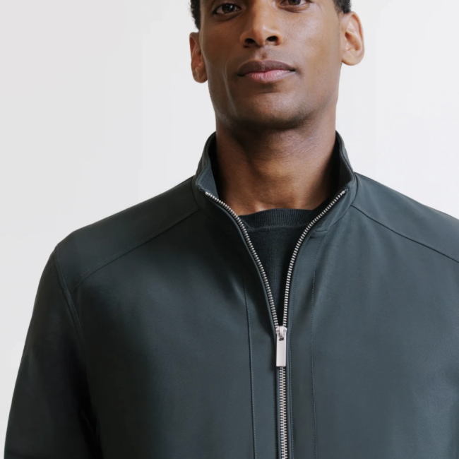 IZAC - BLOUSON COL MONTANT KAKI
