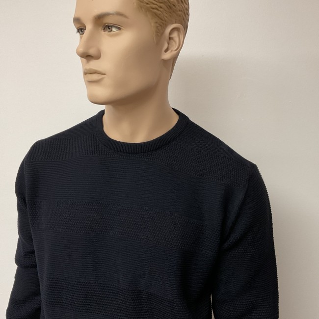 Pull Homme En Laine Noire Massimo Boni - Taille 48 - Neuf Avec étiquettes (prix D'origine 119€)