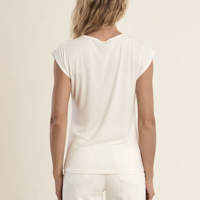 MOLLY - T-shirt col V, orné de strass