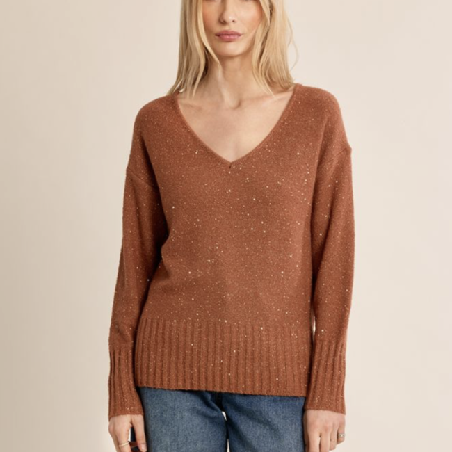 MOLLY - Pull fin, orné de sequins