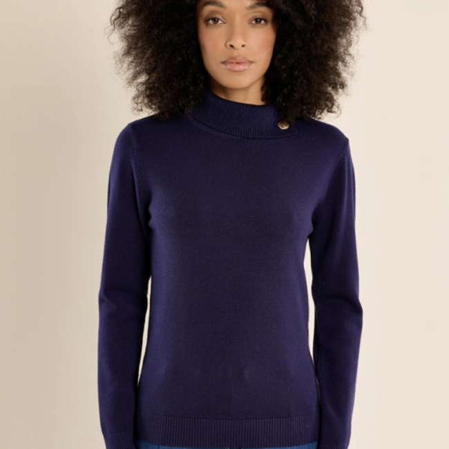 MOLLY -  Pull en maille fine, col roulé 