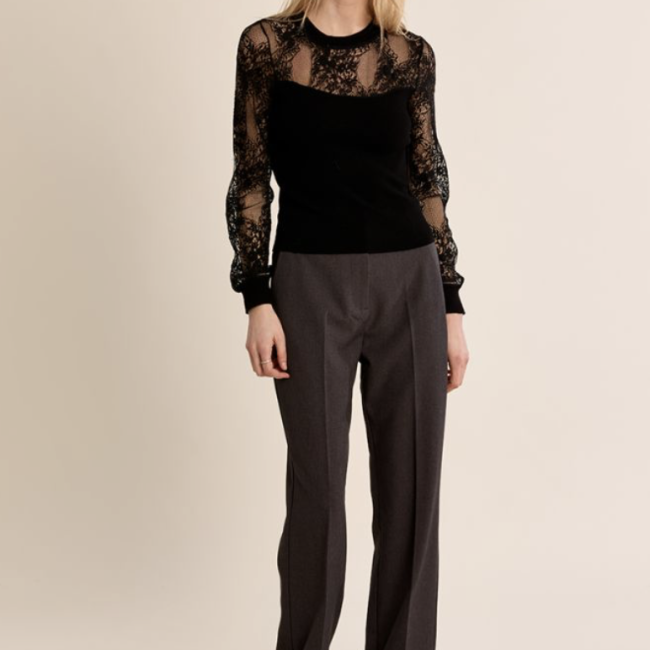 MOLLY -  Pull fantaisie en semi-transparence 