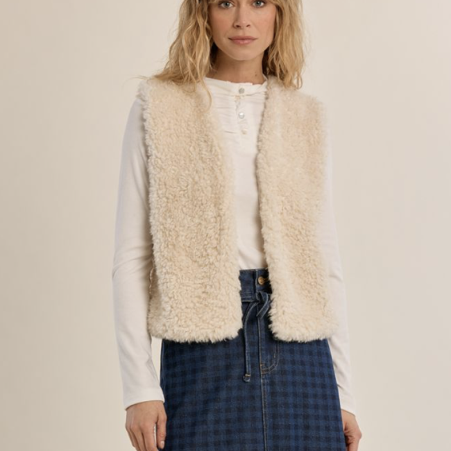 MOLLY -  Veste sans manches imitation mouton