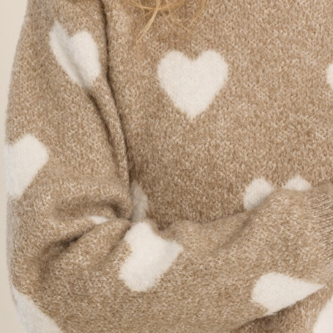 MOLLY - Pull droit, motif coeur 