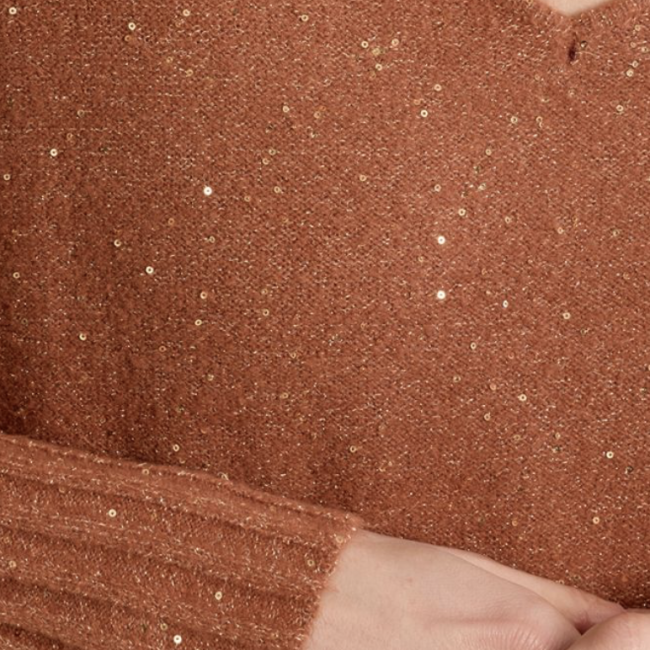 MOLLY - Pull fin, orné de sequins