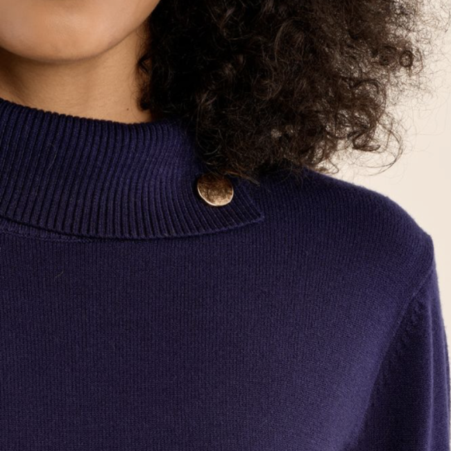 MOLLY -  Pull en maille fine, col roulé 