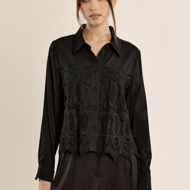 MOLLY - Chemise courte brodée