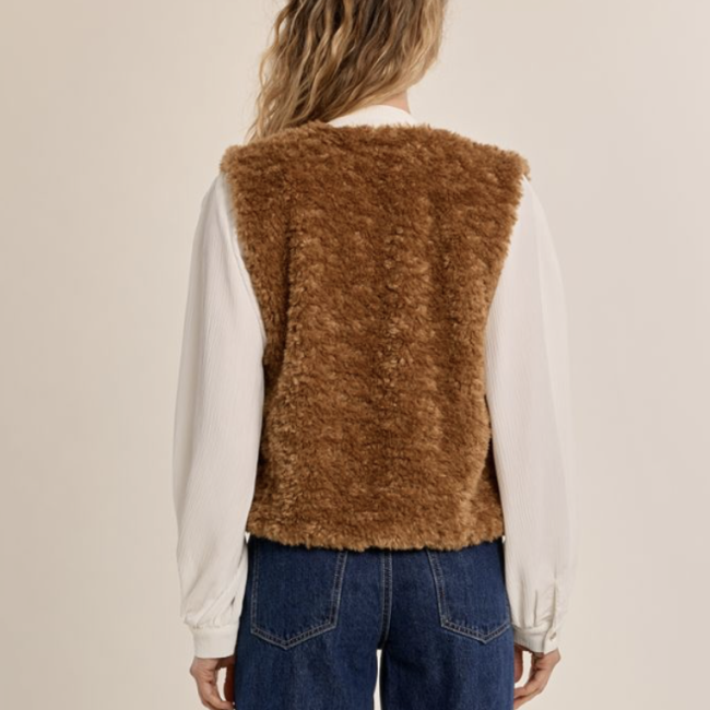 MOLLY -  Veste sans manches imitation mouton