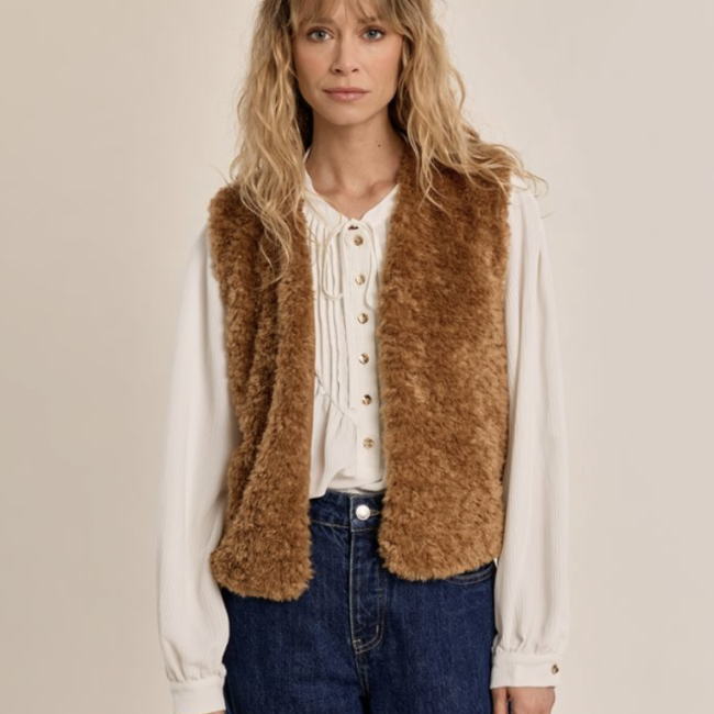 MOLLY -  Veste sans manches imitation mouton