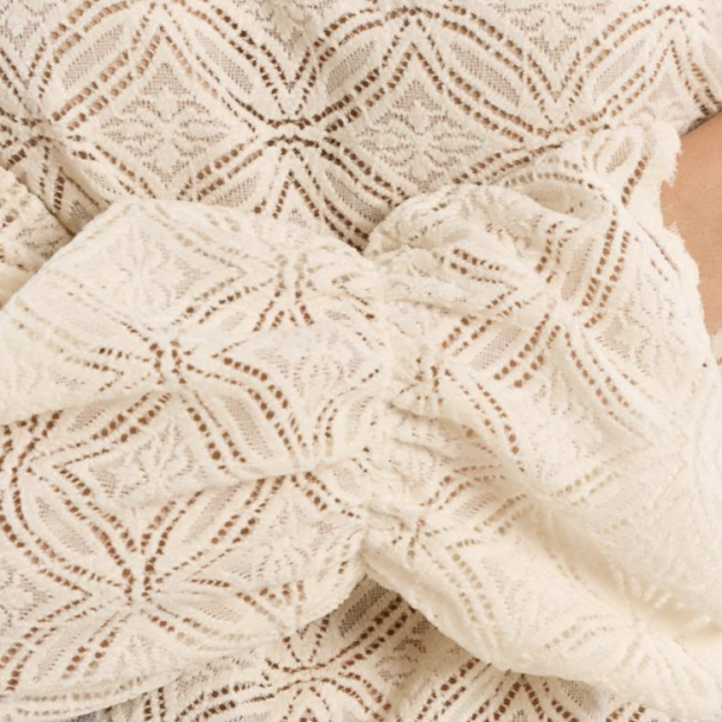 MOLLY - Blouse droite en semi-transparence 