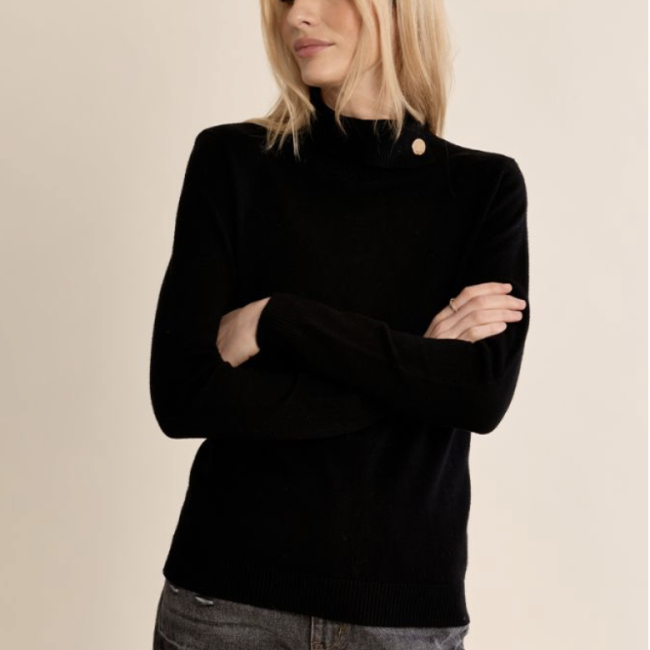 MOLLY - Pull en maille fine, col roulé 