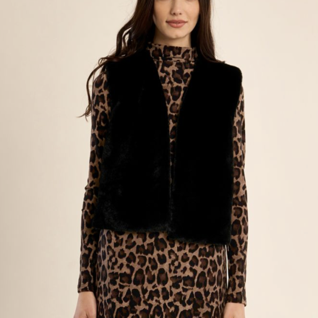 MOLLY - Veste sans manches en fausse fourrure