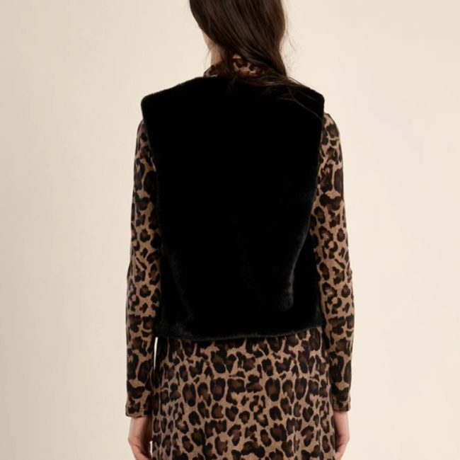 MOLLY - Veste sans manches en fausse fourrure