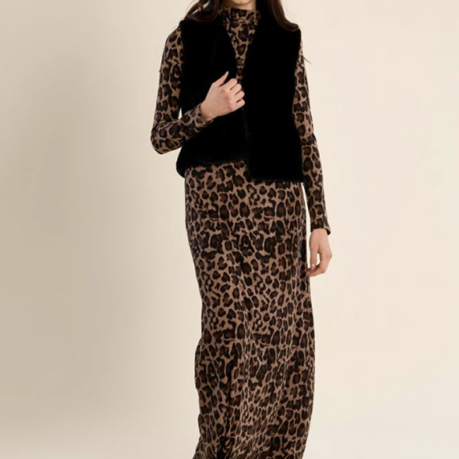 MOLLY - Veste sans manches en fausse fourrure