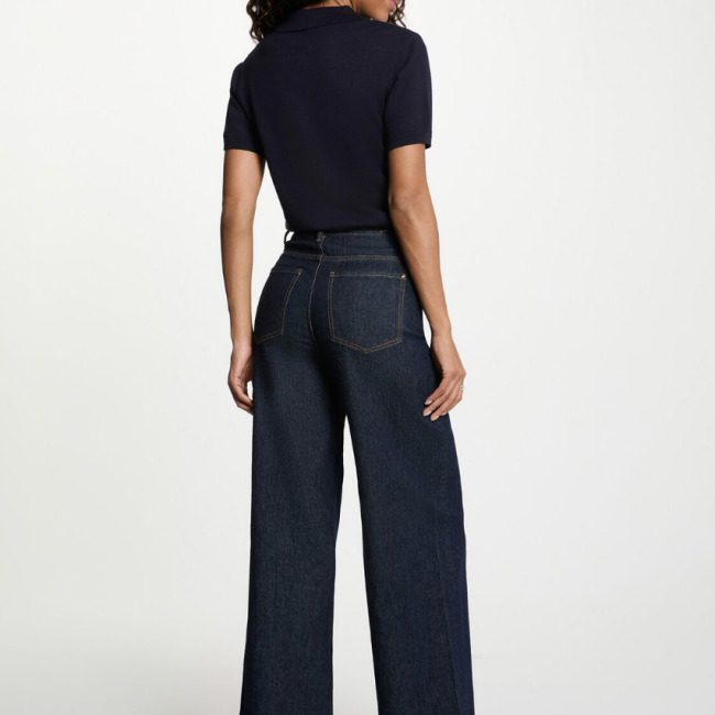 MORGAN - Pull col polo bleu marine