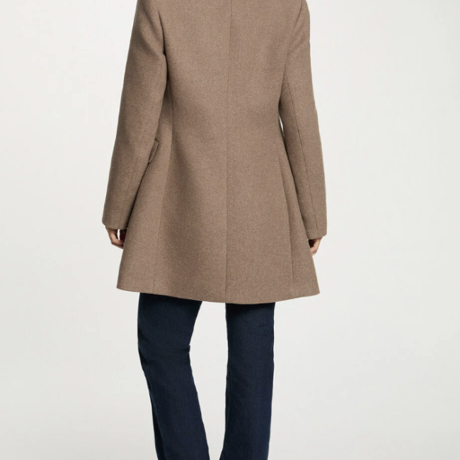 MORGAN - Manteau mi-long avec boutons taupe