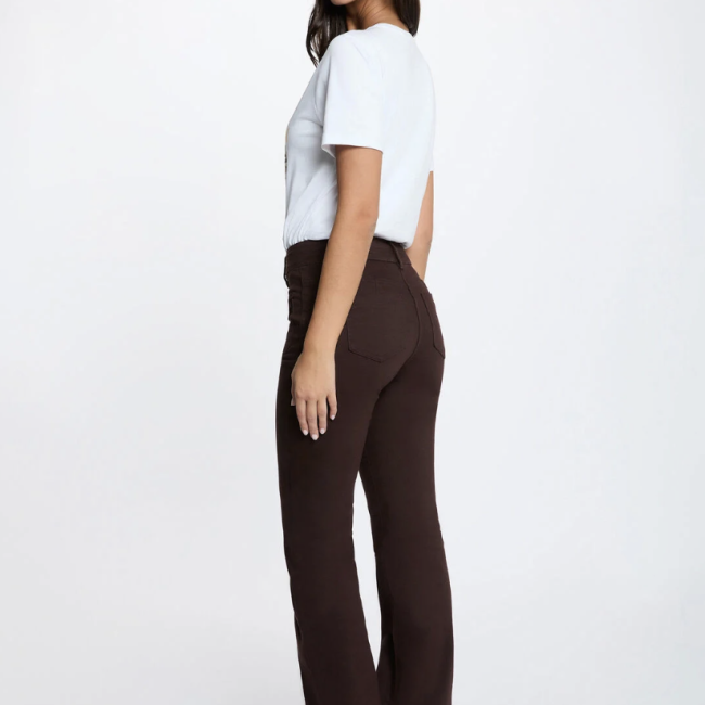 MORGAN - Pantalon bootcut marron foncé