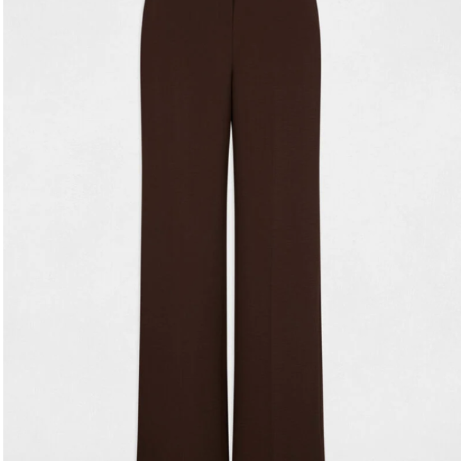 MORGAN - Pantalon large fluide marron foncé 
