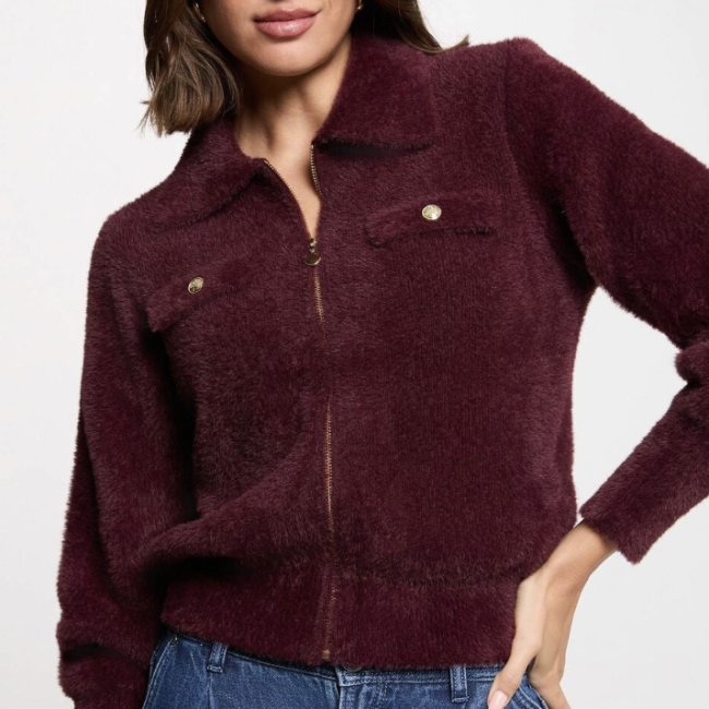 MORGAN - Veste manches longues prune