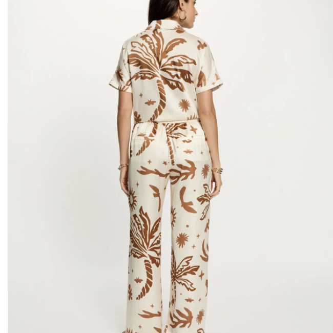 MORGAN - Chemise satinée manches courtes