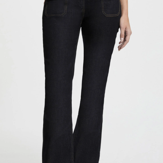 MORGAN - Jean bootcut poches à bouton denim bleu 