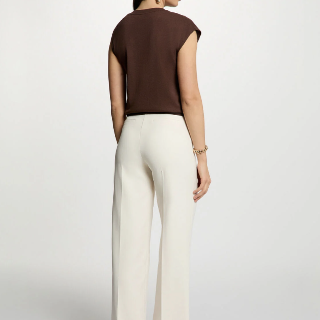 MORGAN - Top asymétrique sans manches marron foncé 