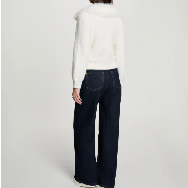 MORGAN - Veste avec col en fourrure