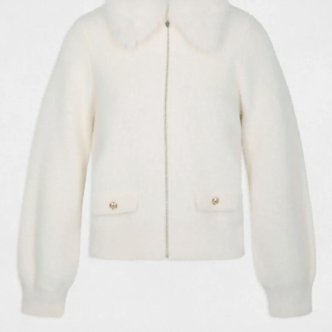 MORGAN - Veste avec col en fourrure